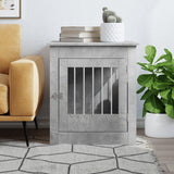 Dog Crate Furniture Concrete Grey 64.5x80x71 cm Engineered Wood 838333