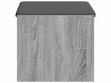 Hall Bench with Cushion with Shelf Grey Sonoma 63 x 38 x 45 cm 891573