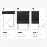 Venetian Blind Black 95 x 130 cm 35 mm Solid Paulownia Wood 42015465