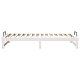 Bed Frame White 100 x 200 cm Solid Pine Wood 873143