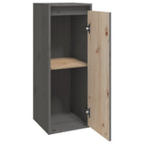 Wall Cabinet Grey 30x30x80 cm Solid Wood Pine 813499