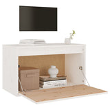 Wall Cabinet White 60x30x35 cm Solid Pinewood 813447