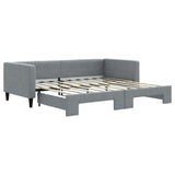Daybed with Trundle without Mattress Light Grey 90x190 cm Single 3196647