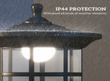 Set of Two 1.8m Traditional Style Solar Lamp Posts - Black T3398P317838