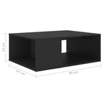 Coffee Table Black 90x67x33 cm Engineered Wood 806904