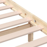 Bed Frame Natural Pine Solid Pine Wood Double Durable Bed Frame 3101213