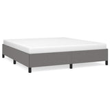 Bed Frame without Mattress Dark Grey 193x203 cm King Fabric 347111