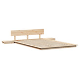 Bed Frame Brown 120 x 200 cm Wood 872401