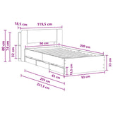 Bed Frame with Storage Grey Sonoma 90 x 200 cm Engineered Wood 3433933