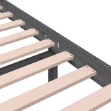 Bed Frame without Mattress Grey Solid Wood 140x190 cm 814801
