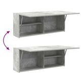Bathroom Wall Cabinet Concrete Grey 100x25x40 cm Engineered Wood 860106