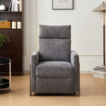 ZNTS Recliner Armchair, Sofa Seat with Adjustable Leg Rest, Snow wool Upholstered Padded Single Reclining 75279236