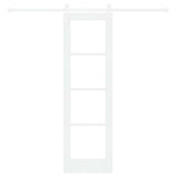 Sliding Door White 61 x 198.5 cm Solid Pine Wood and Glass 3332406