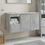 Bathroom Furniture Set 2 pcs Concrete Grey Engineered Wood 3404117