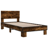 Bed Frame with Headboard Smoked Oak 80 x 200 cm Engineered Wood 8009084