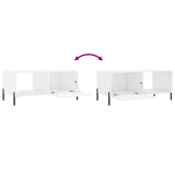 Coffee Table High Gloss White 90x50x40 cm Engineered Wood 829222