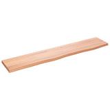 Wall Shelf Light Brown 100x20x2 cm Treated Solid Wood Oak 363677