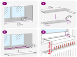 Window Sill Brown wood 140 x 40 x 4.5 cm PVC 42046925