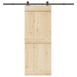 Sliding Door Hardware Kit 213.5 cm Steel Black 4009709