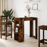 Bar Table with Racks Smoked Oak 102x50x103.5 cm Engineered Wood 854359