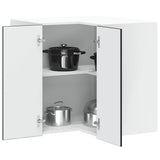 Kitchen Wall Corner Cabinet "Porto" Black Engineered Wood 854098