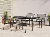 Garden Dining Set Anthracite Steel 3187970