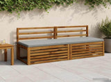 2-Piece Bench Cushions SOEST 2 pcs 100% Polyester Grey 949467