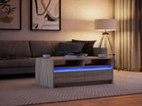Coffee Table with LED Lights Sonoma Oak Engineered Wood 851993