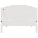 Bed Frame without Mattress White 75x190 cm Small Single Solid Wood Pine 3306991
