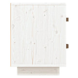 Bedside Cabinet White 40x34x45 cm Solid Wood Pine 818327
