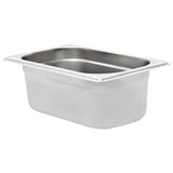 Gastronorm Containers 8 pcs GN 1/4 100 mm Stainless Steel 50902