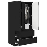Bathroom Cabinet Black 79.5 x 49 x 156 cm Engineered Wood 3406246
