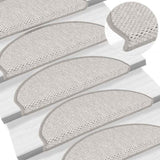 Stair Mats Self-adhesive Sisal-Look 15 pcs 65x21x4 cm Platina 326882