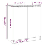 Shoe Cabinet Smoked Oak 59x35x70 cm Engineered Wood 817102