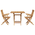Garden Dining Set 3 pcs Brown Solid teak wood 3385966