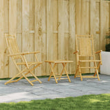 Bistro Set Natural Bamboo Bamboo 3 Piece Set Foldable 3278523