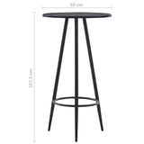 ZNTS 3 Piece Bar Set Plastic Black 279714