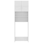 ZNTS Washing Machine Cabinet White 64x25.5x190 cm Engineered Wood 800027