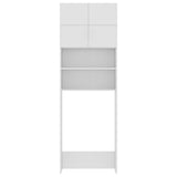 ZNTS Washing Machine Cabinet White 64x25.5x190 cm Engineered Wood 800027