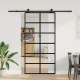 Sliding Door with Hardware Set 102x205 cm ESG Glass&Aluminium 3332844