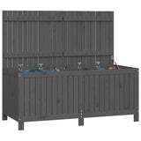 Garden Storage Box Grey 147x68x64 cm Solid Wood Pine 823852