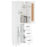 Highboard White 69.5x34x180 cm Engineered Wood 3199969