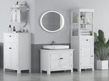 Tall Bathroom Cabinet, Slim Bathroom Storage Cabinet with 2 Open Shelves, Soft Close Door and T3398P344170