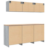 Garage Cabinets 6 pcs Grey Sonoma Engineered Wood 3328346