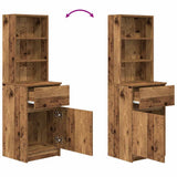 Bedside Cabinet Old Wood 39x35x125 cm Engineered Wood 861317