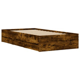 Bed Frame with Storage Smoked Oak 80 x 200 cm Engineered Wood 3429607