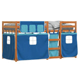 Bunk Bed without Mattress Blue 80x200 cm Solid Wood Pine 3283923