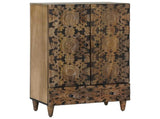 High Board with Shelf Brown 60 x 33.5 x 100 cm Solid Mango Wood 4018362