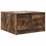 Coffee Table with Drawers Smoked Oak 70.5x70x40 cm 3328412