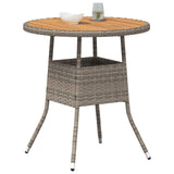 Dinner Table Grey and Acacia 70 x 70 x 73 cm Solid Acacia Wood 42026919
